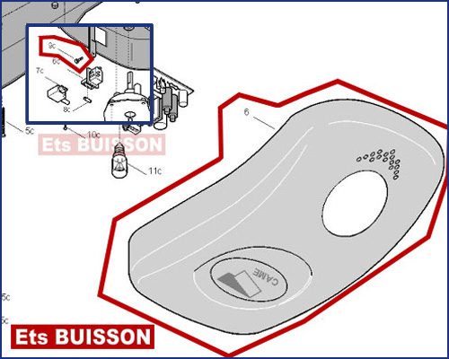 CAME VER V600 Couvercle motor�ducteur 119RIE126 (6-9C)