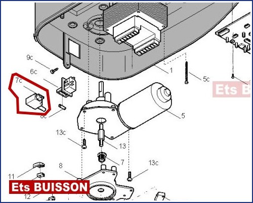 CAME VER V600 Prise mal � enclenchement 119RIE128 (7C)
