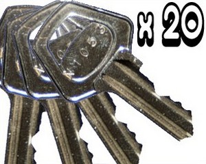 Jeu de clefs de d�verouillage (20 clefs) Roger Technology