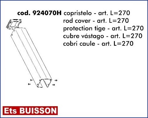 DEA Oli 600 - Protection tige - art. L=270 référence 924070H