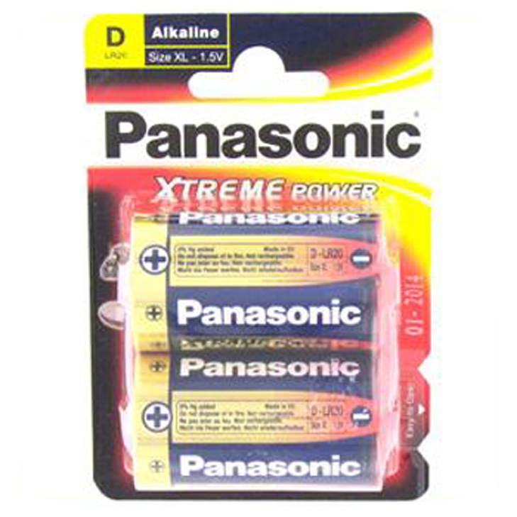 Pile alcaline panasonic LR20 Xtrem Power 1.5V 19.76Ah par 2