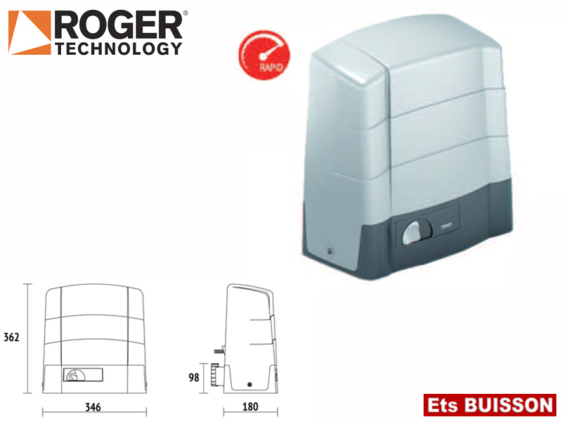 Roger Technology -BG30/1804/HS- Motoréducteur jusqu'à 1800Kg