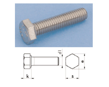 Vis TH zinguée tête hexagonale M10 x 20