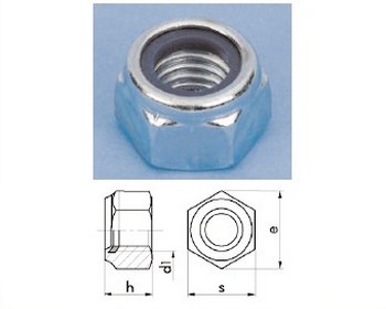 Ecrou frein hexagonal acier zingué M27