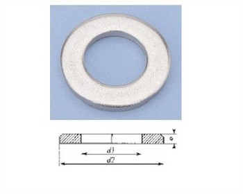 Rondelle plate classique M14 acier zingué