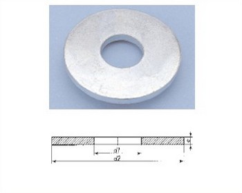 Bizline 770177, Rondelle plate large M6 en acier zingué (x 100)