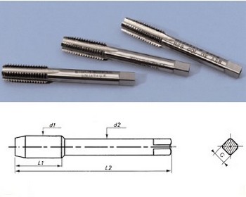 Jeu de 3 tarauds à main - ébaucher inter finisseur -  2x40