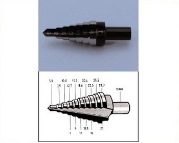 Fraise à étage Unibit HSS E - type 2M de 4 à 12mm intervalle 2mm