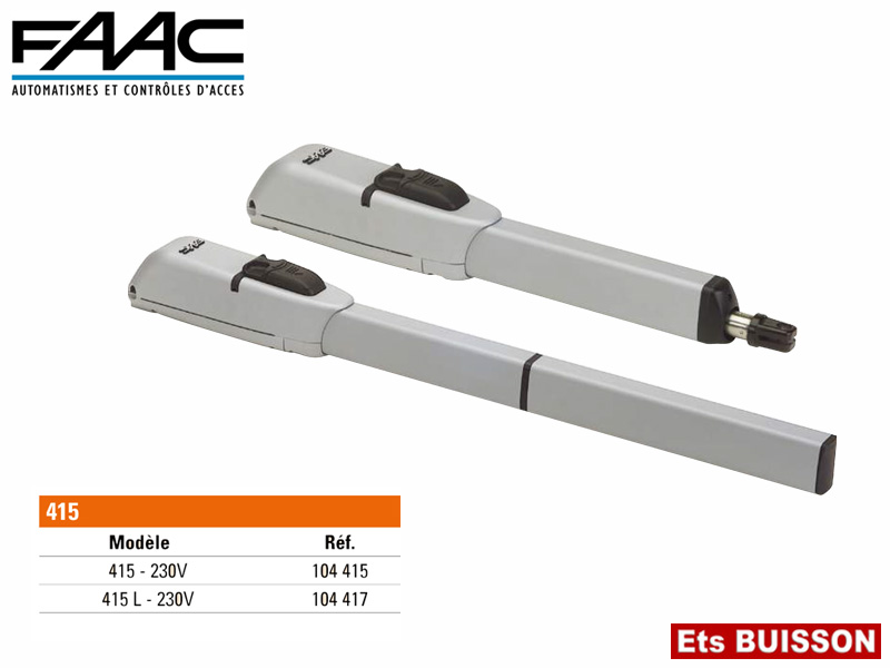 FAAC 415 230V vérin électromécanique Ref 104415 FAAC 415 230V vérin électromécanique Ref 104415