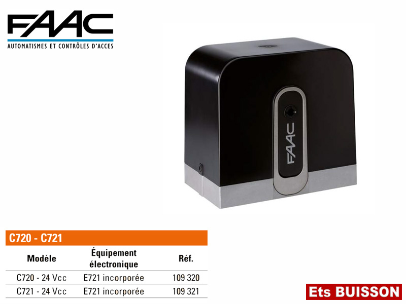 FAAC C721 24V Moteur pour portails coulissants 109321 FAAC C721 24V Moteur pour portails coulissants 109321