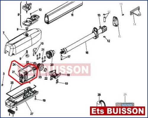 FAAC 415- Ensemble moteur N°24 Référence 60202285