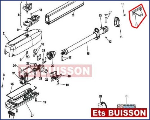 FAAC 415 230- Attache avant N°14 Référence 728271