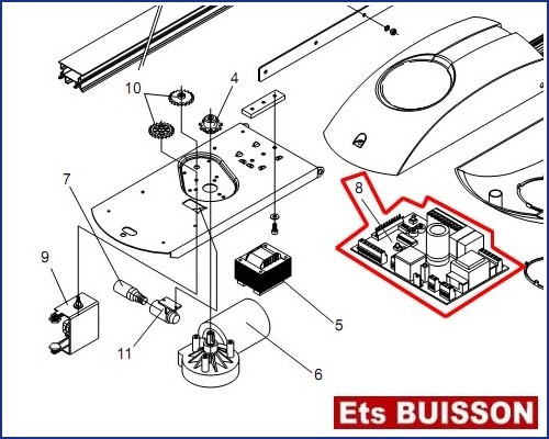 Beninca - BENINCA KT3 - Centrale électrique, pièce N°8 référence