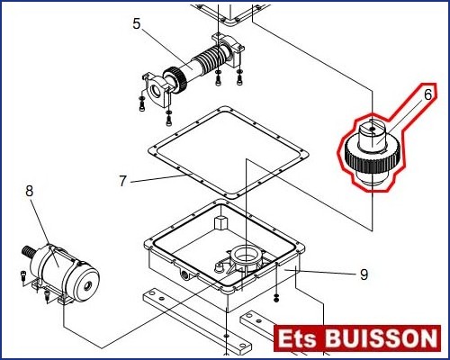 BENINCA DU.350 - Arbre N°6 Ref. 9686014