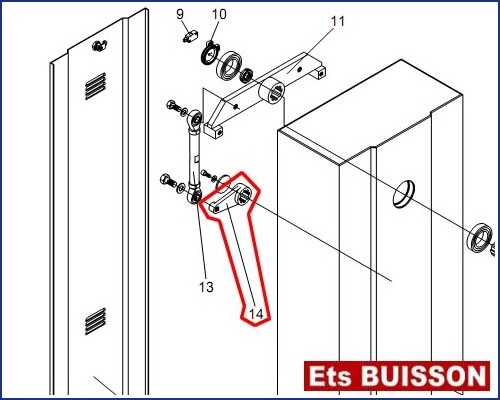 BENINCA VE-250 - Support N°14 Ref 9686976 BENINCA VE-250 - Support N°14 Ref 9686976
