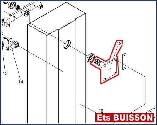 BENINCA VE-250 - Montante (inox) N°12/I Ref 9686978