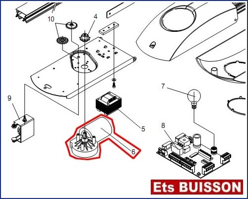 BENINCA KEN4 - Moteur N°6 Ref 9686305