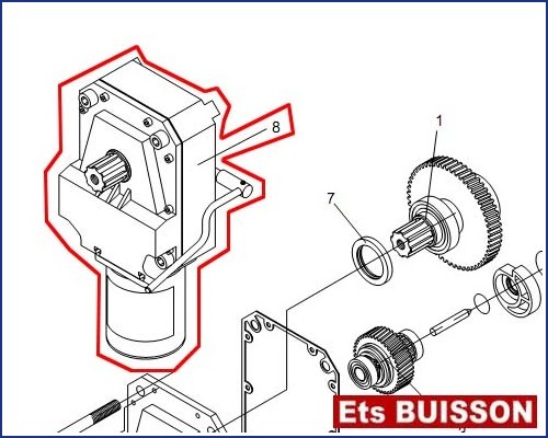 BENINCA VE-250 - Moteur-reduct. N°8 Ref 9686809