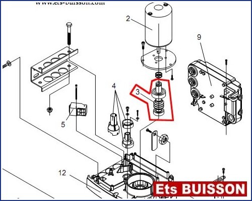 BENINCA MB24/MBE24 - Vis sans fin N°3 Ref 9686326