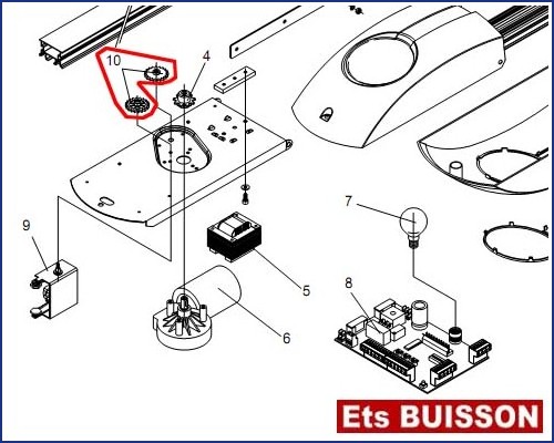 BENINCA KEN3 - Engrenage N°10 Ref 9686402