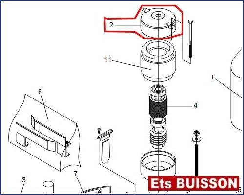 BENINCA MS4 - Calotte moteur N°2 Ref 9686901