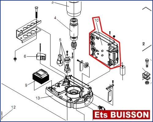 BENINCA MB/MBE - Centrale et condensateur N°10 Ref 9686929