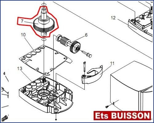 BENINCA MB24/MBE24 - Arbre sortie N°7 Ref 9686937