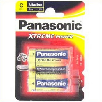 Pile alcaline panasonic LR14 Xtrem Power 1.5V 9.36Ah par 2