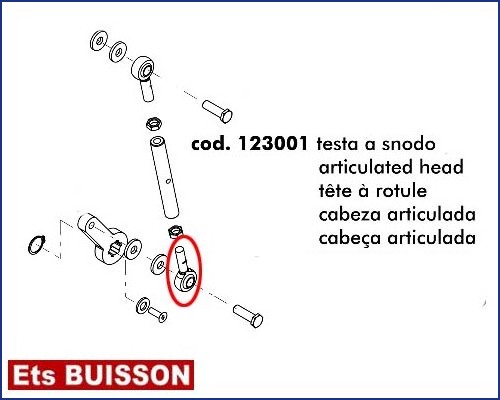 DEA Pass -  Tête à rotule référence 123001