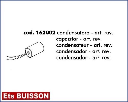 DEA Wing 302 - Condensateur 10 µf- art. rev. référence 162002