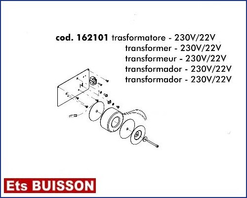 DEA Pass - Transformateur - 230V/22V référence 162101