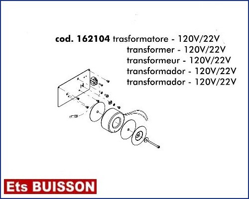 DEA Pass - Transformateur - 120V/22V référence 162104