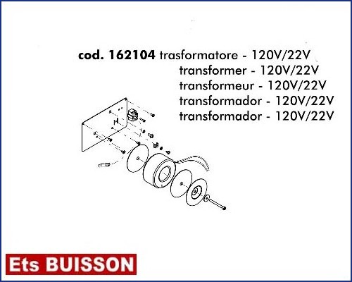 DEA Pass - Transformateur - 120V/22V référence 162104