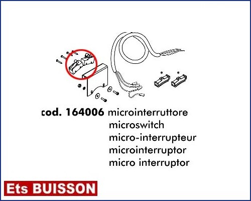 DEA Stop - Micro-interrupteur référence 164006