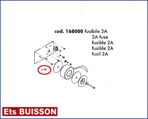 DEA Pass - Fusible 2A référence 168000