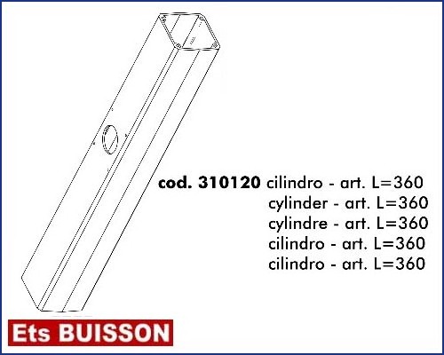 DEA Oli 600 - Cylindre - art. L=360 référence 310120