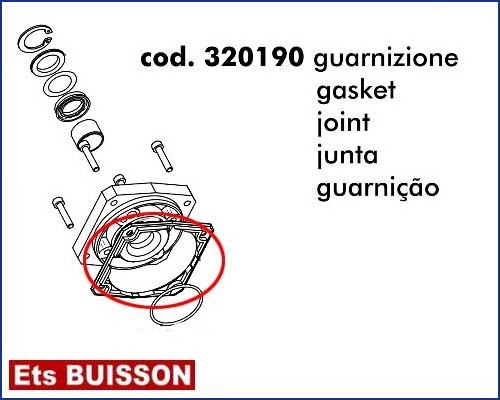 DEA Oli 600 - Joint référence 320190