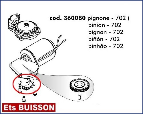DEA Spazio - Pignon - 702 référence 360080