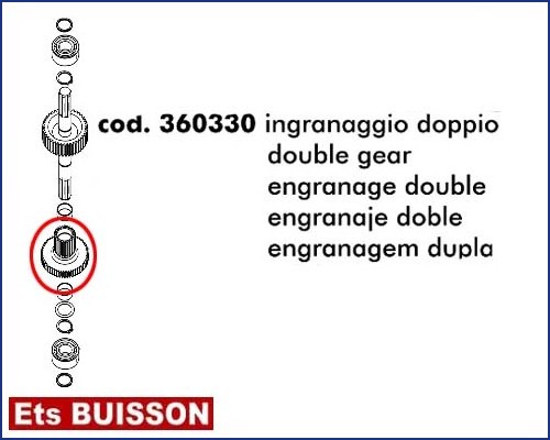 DEA LIVI 900 - Engrenage double référence 360330