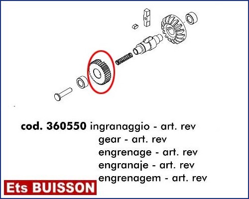 DEA Mac - Engrenage - art. rev. référence 360550
