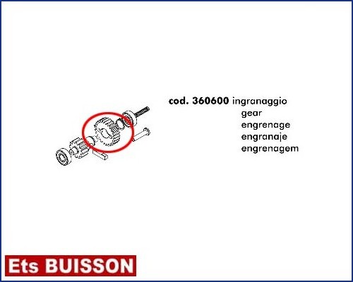 DEA Lato - Engrenage référence 360600