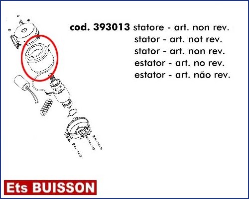 DEA Mac - Stator - art. non rev. référence 393013