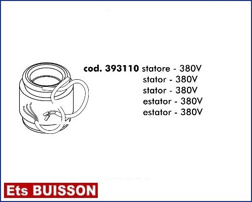 DEA LIVI 800C - Stator - 380V référence 393110