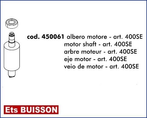 DEA LIVI 400 - Arbre moteur - art. 400SE référence 450061