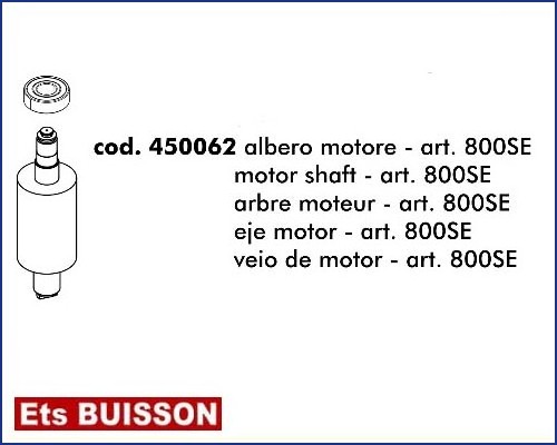 DEA LIVI 400 - Arbre moteur - art. 800SE référence 450062