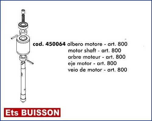 DEA LIVI 400 - Arbre moteur - art. 800 référence 450064