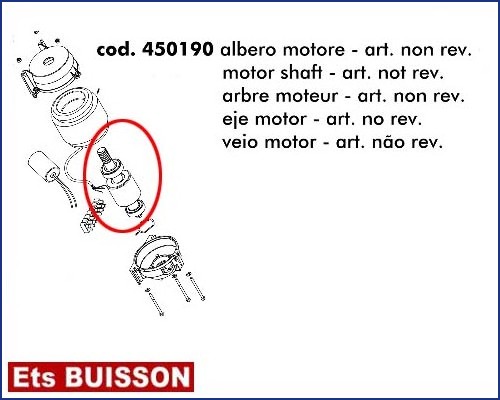 DEA Mac - Arbre moteur - art. non rev. référence 450190