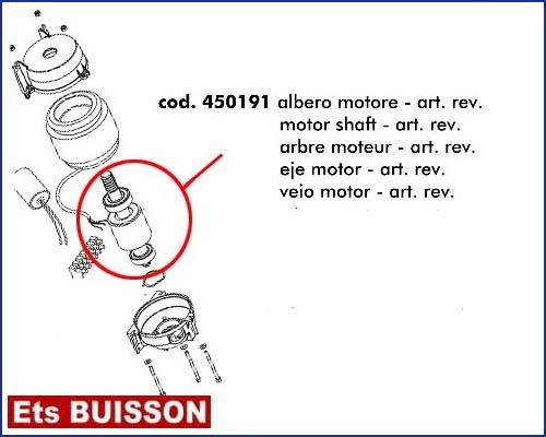 DEA Look - Arbre moteur - art. rev. référence 450191