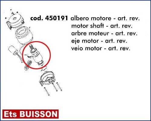 DEA Mac - Arbre moteur - art. rev. référence 450191