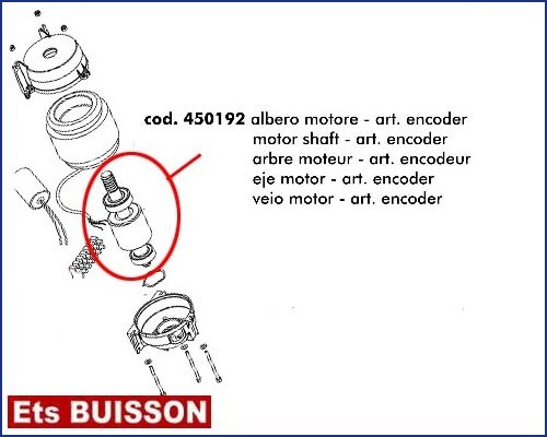 DEA Look - Arbre moteur - art. encodeur référence 450192